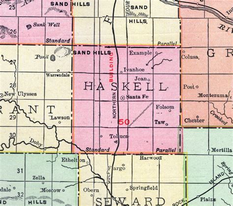 Haskell County, Kansas 1887-1987: A Historical Anthology. Newton, KS: Mennonite Press, 1988. The largest of the county cemeteries is located 5-1/2 miles north of Sublette on U. S. Highway 83 and originally served the town of Santa Fe.