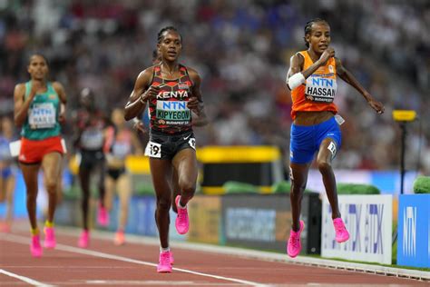 Hassan and Kipyegon run in same opening heat of the 5,000 at worlds, treating it like a final