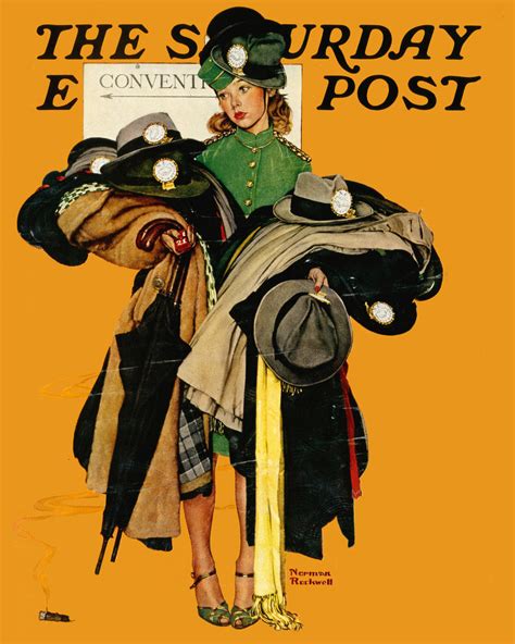 Hat Check Girl, 1941 by Norman Rockwell - Paper Print - Norman …