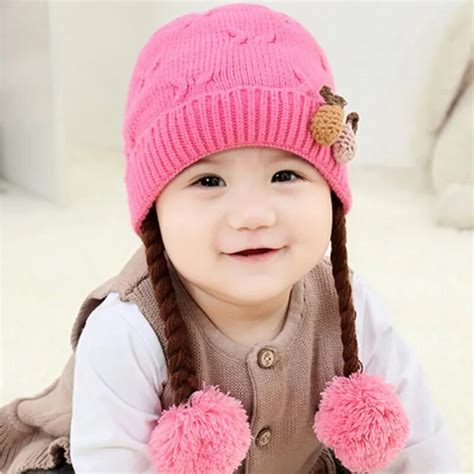 Hat Knit Fur Ball Hat Baby Beanies Newborn Photography Hat