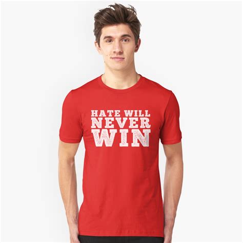 Hate Will Never Win Distressed T-Shirt - amazon.com