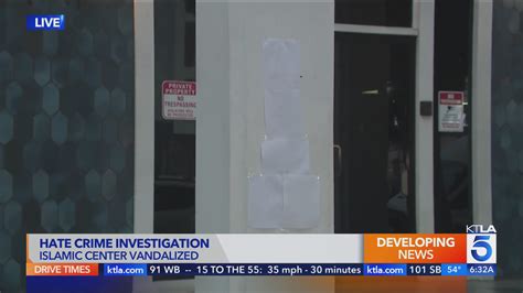 Hate crime investigation underway after Islamic Center vandalized in Koreatown; man sought