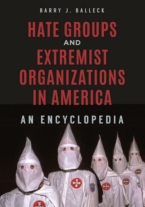 Read Online Hate Groups In America An Encyclopedia By Barry J Balleck