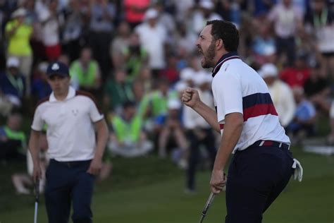 Hatless Cantlay gets the last laugh after a day of ribbing from Europe’s fans at the Ryder Cup