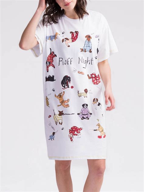 Little Blue House by Hatley Ruff Night Cotton Sleepshirt in White. $36.00. Drag and drop me to the cart. Little Blue House by Hatley Bandana Labs Dog Tired Cotton Sleepshirt in Ivory. $36.00. Only 8 left in stock. Drag and drop me to the cart. Lazy One Dog Mom V-Neck Cotton Nightshirt in Aqua. $28.00. . 