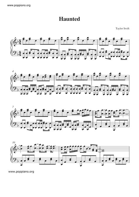 Haunted by Taylor Swift Piano Notes
