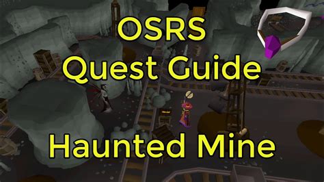 Haunted mines osrs. Haunted Mine is a quest that explores the depths of a maze-like mine located south of Mort Myre swamp rumoured to contain powerful crystals infused with Saradomin's power. It is similar in terms of gameplay to Underground Pass, relying mainly on the player's own aptitude for exploration and aiming to instil an eerie atmosphere throughout. 