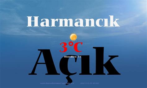 Hava durumu bursa harmancık