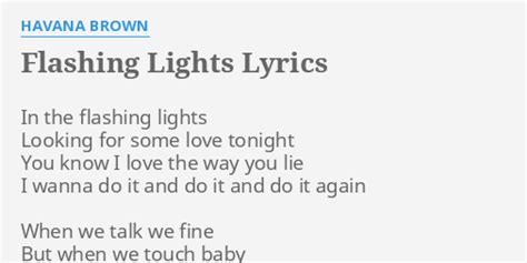 Havana Brown - Flashing Lights Lyrics AZLyrics.com