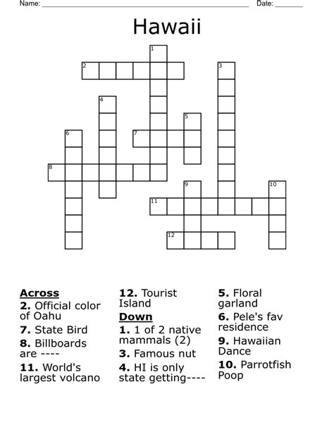 Hawaii garland crossword. For the puzzel question HAWAIIAN GARLAND we have solutions for the following word lenghts 3. Your user suggestion for HAWAIIAN GARLAND. Find for us the 2nd solution for HAWAIIAN GARLAND and send it to our e-mail (crossword-at-the-crossword-solver com) with the subject "New solution suggestion for HAWAIIAN GARLAND". 