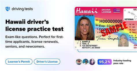 Questions: 40. Correct answers to pass: 32. Passing score: 80%. Test locations: Department of Customer Services (DMV) Offices. Test languages: English, Spanish, Hindi, Vietnamese. Based upon: Hawaii driver's manual. Improve your chances of passing the test by reading the official Hawaii drivers manual Drivers Manual. While the number of ….