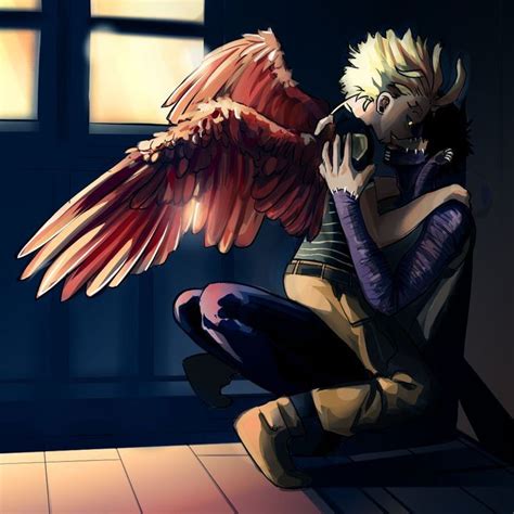 Hawks x dabi rule 34. The milky, doe-eyed type of pretty that usually doesn’t live past the first scene in a horror movie. It's like she glows, the scarlet smear blooming across her cheek only making her glitter in the moonlight streaming through the open dorm window. ***. HPSC agent Hawks is sent out to round up a new agent. 
