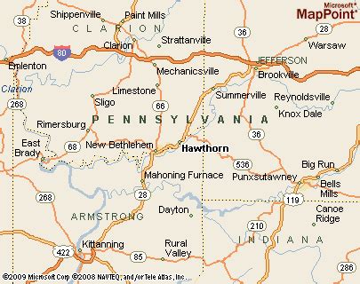 Hawthorn, PA Map & Directions - MapQuest