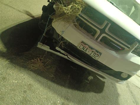 Hay bales hit minivan on Colorado highway, leaving it undrivable
