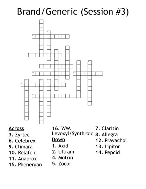 Hay fever drug brand - crossword puzzle clues