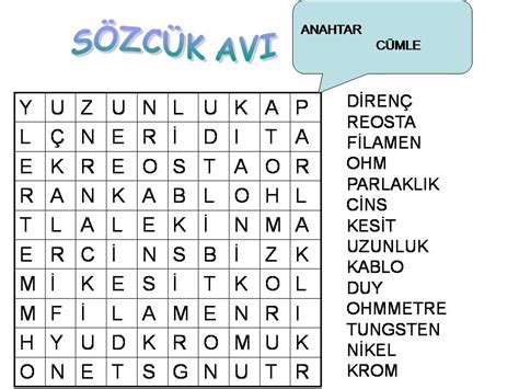 Hayal Bulmaca Cevapları.