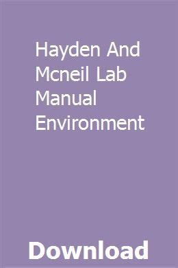 Hayden and mcneil lab manual environment. - Le gang mystérieux ; suivi de, aux mains des réducteurs de têtes.