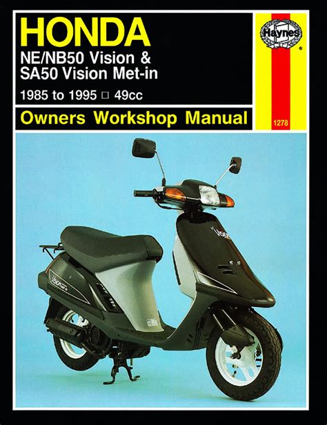 Haynes 1985 1995 honda nenb50 vision sa50 vision se reunió en el manual de servicio 1278. - Dramatisk framställning och mått på kreativitet.