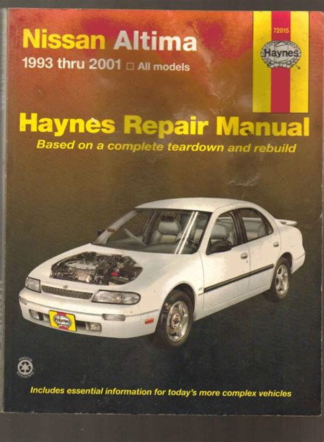 Haynes repair manual nissan altima 1993 thru 2001. - Manuale di servizio motore john deere.
