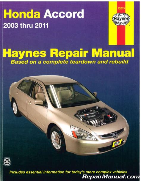 Haynes reparaturanleitung honda accord 2003 bis 2007. - Manual de la lavadora a presión honda pwh2500.