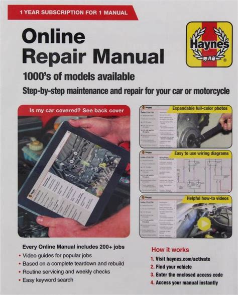 Haynes service and repair manual free download. - Mark ii 36v battery charger manual.