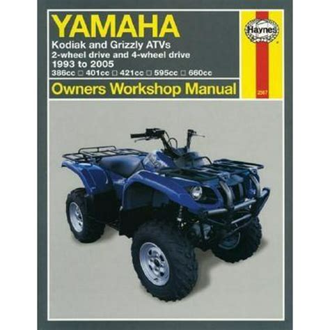 Haynes yamaha kodiak and grizzly atvs owners workshop manual 2 wheel drive and. - 2007 acura tl intake valve manual.