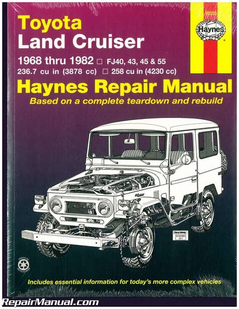 Download Haynes Toyota Land Cruiser Automotive Repair Manual 1968 Thru 1982 By John Harold Haynes