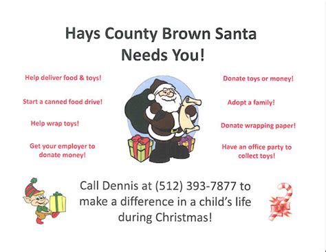 Hays County seeking donations, 'elf' volunteers for Brown Santa program