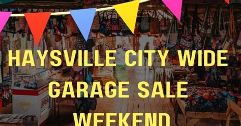 Haysville city wide garage sale. Aug 12, 2021 · A list of all garage sales will be available starting at 5:30 AM on Saturday morning. Also permits will be available to purchase at that time. If you have questions, please call the Library at (316)524-5242. Garage Sale Permits for the City-Wide Garage Sale are available to purchase at the circulation desk of the Haysville Community Library. 