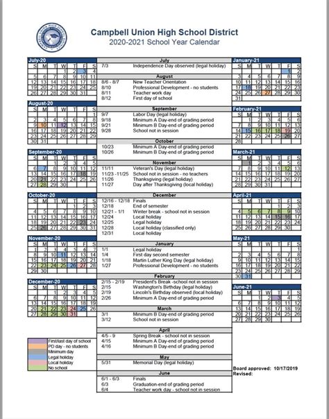 Hayward Usd Calendar