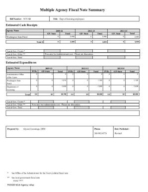 Hb 1696 washington state summary.  Fiscal Note: Brief Summary of Substitute Bill Requi...