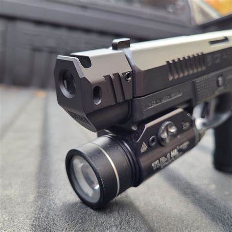 FLUX 320 V2. $65.99. Excluding Sales Tax. Reduce recoil with our handgun compensators that attach easily to threaded barrels. Made for Glock, P320, 40, and 9mm.. 