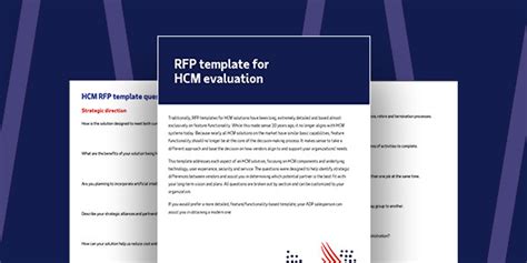 Hcm Rfp Template
