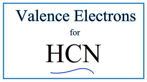 Hcn valence electrons. In HCN, six electrons placed on N; 4. Place all remaining electrons on the central atom. In OF 2, 4 electrons are placed on O. In HCN: no electrons remain (the total valence of 10e-is reached) so nothing changes. 5. Rearrange the electrons of the outer atoms to make multiple bonds with the central atom in order to obtain octets wherever … 