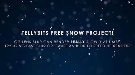 Hd Realistic Falling Snow After Effects Tutorial Project File Free Download Youtube
