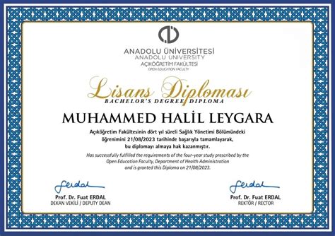 He graduated from Anadolu