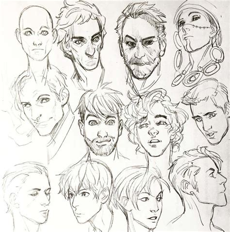 Head Shape Drawing Reference