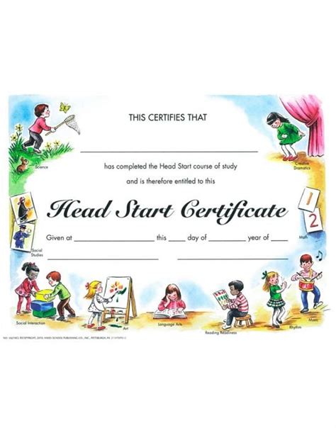 Head Start Certificate - Graduation Source