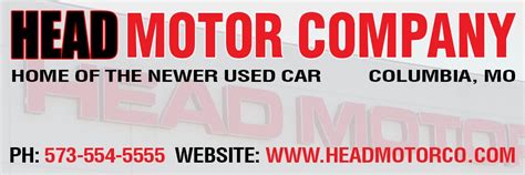 Head motor company. Head Motor Company will send your vehicle trade appraisal to you in minutes. Skip to content. YOUR PREMIER POWERSPORTS DEALERSHIP. SALES: 573.282.6577. SERVICE: 573. ... 
