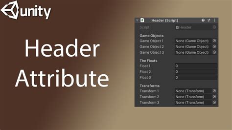 Header attribute unity.  So to make a [Header] attribute work with auto-implemented propert...