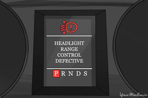 Headlight range control warning light.  Have you noticed the Headlight Range Contr...