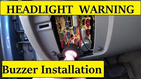 Headlight warning buzzer.  Adding a Headlight Reminder Buzzer Jump to Late...