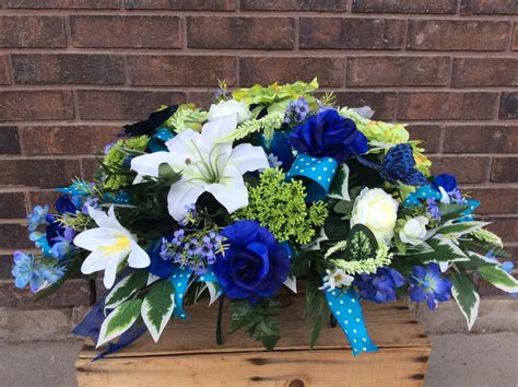 Headstone Flowers for Cemetery - Etsy