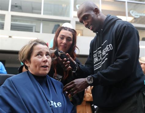 Healey turns precedent to tradition, loses some locks for cancer