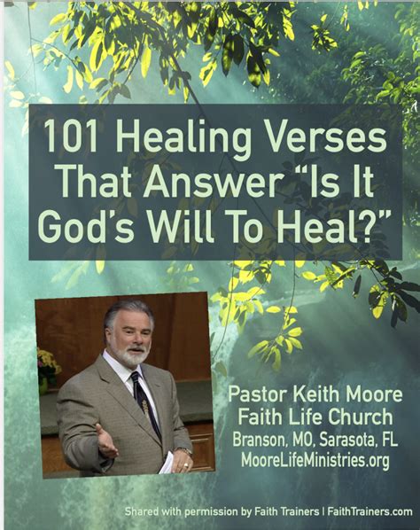 Shop for 101 healing scriptures by keith moore and much more. Everything Christian for less. ... Surprised by Healing: One of the Greatest Healing Miracles of the 21st Century - eBook. Delores Winder, Keith Winder. Delores Winder, Keith Winder. Destiny Image / 2009 / ePub. Our Price $9.89 Retail: Retail Price $15.99 Save 38% ($6.10). 