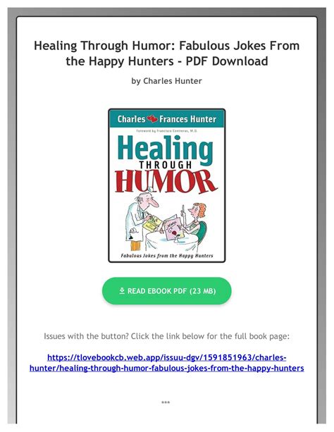 Full Download Healing Through Humor Fabulous Jokes From The Happy Hunters By Charles Hunter