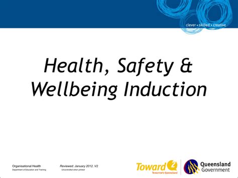 Health, Safety and Wellbeing induction - Education