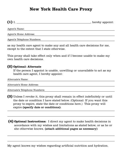 Health Care Proxy Form - Fill Out and Sign Printable PDF …