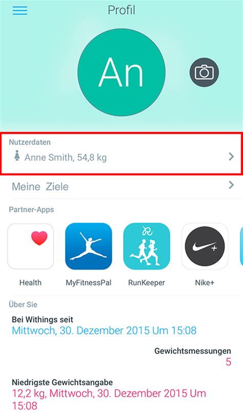 Health Mate - iOS App - Ich kann mich nicht in mein Konto