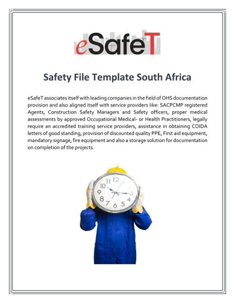 Health and safety manual south africa. - Manuale del registratore di cassa ecr.